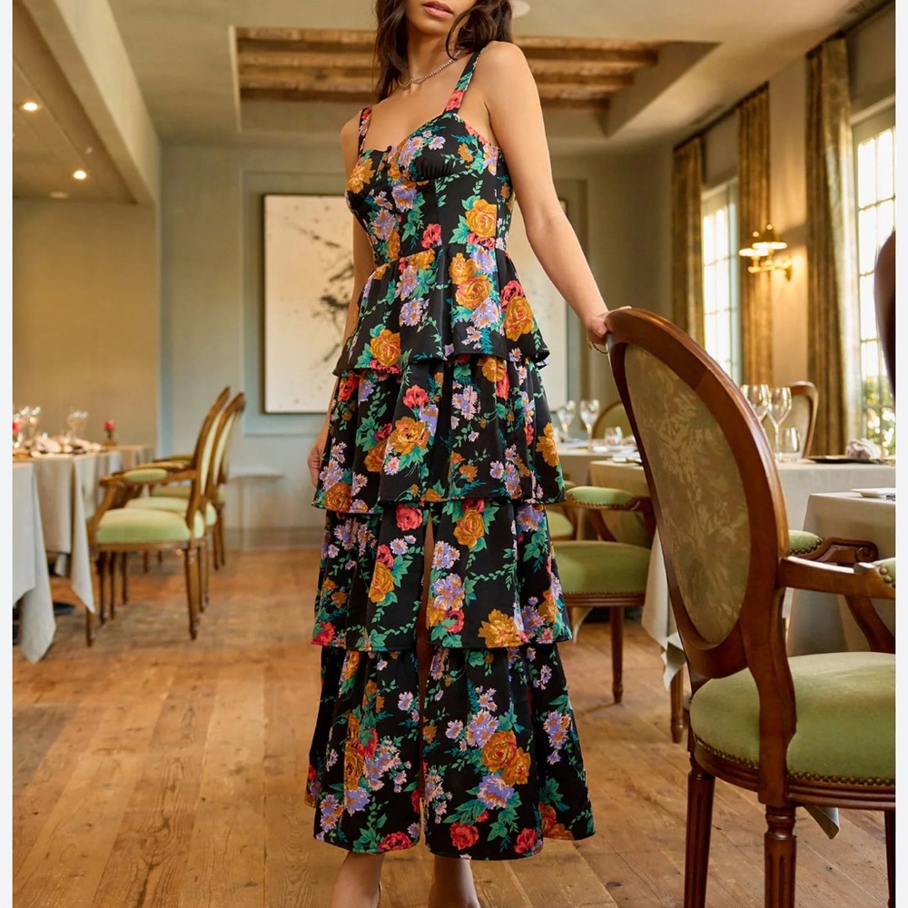 Vestique Colorful Floral Dress